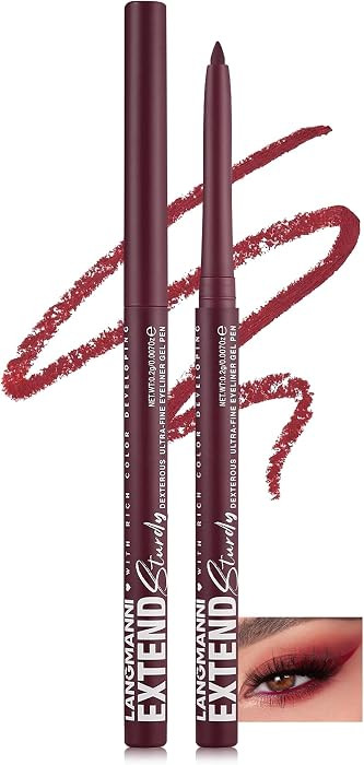 Burgundy Eyeliner Pencil, Matte Waterproof Long Lasting Eye Liner Pencils | Amazon (US)