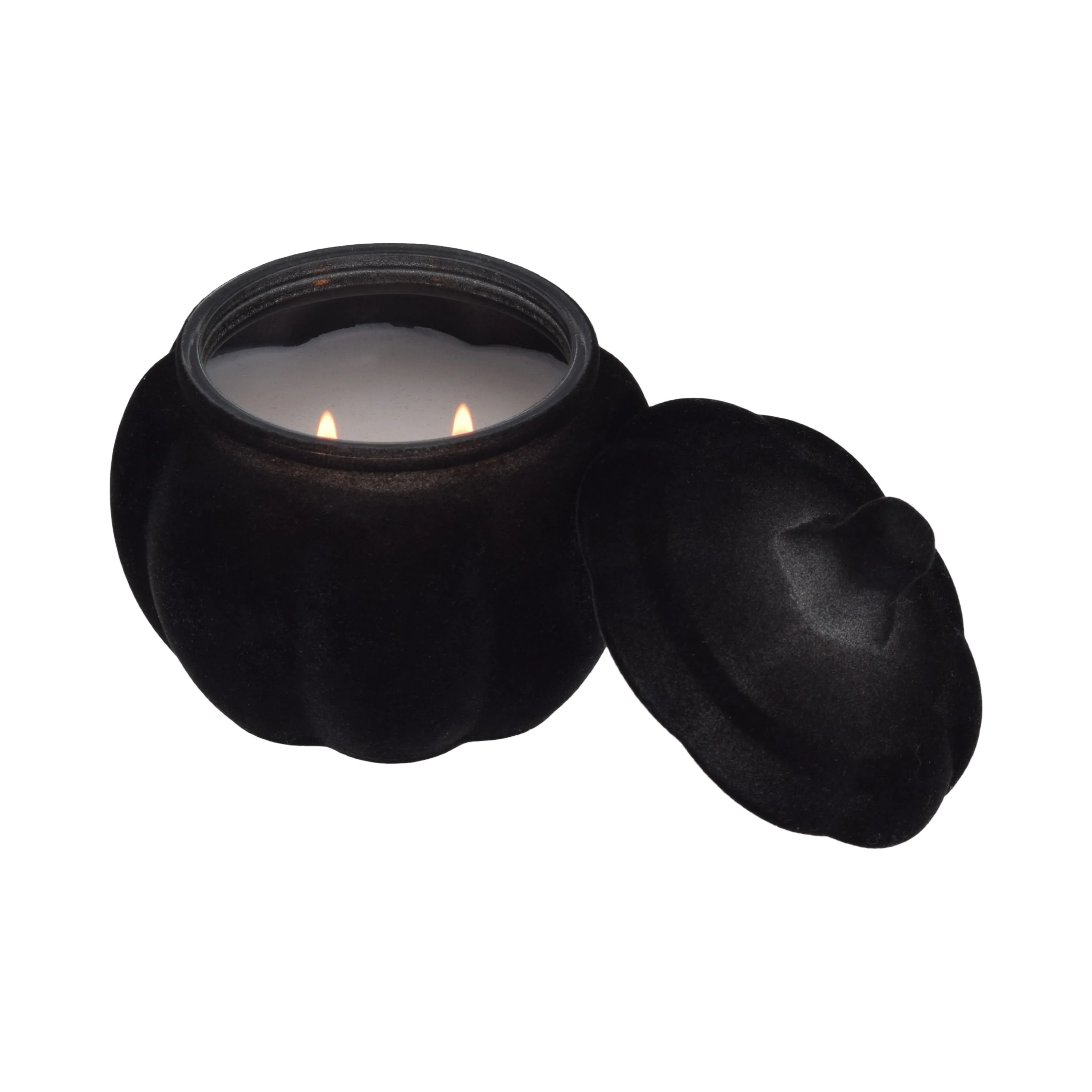 Better Homes & Gardens Warm Leathered Amber Scented 1-Wick 10oz (284.3 g) Flocked Pumpkin Jar Can... | Walmart (US)