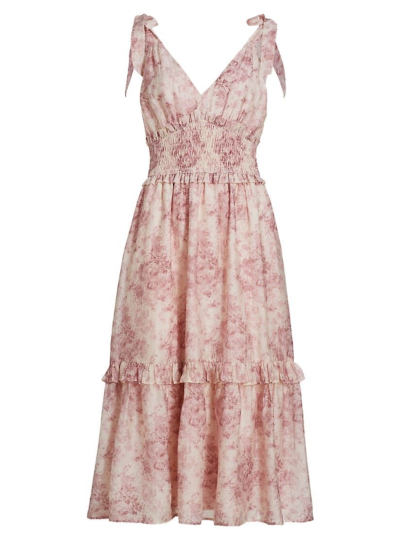 Michelle Floral Organza Midi-Dress | Saks Fifth Avenue