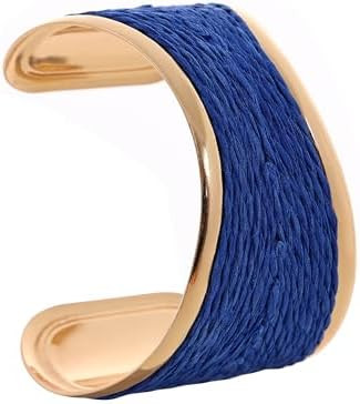 Raffia Colorful Chunky Cuff Bracelet For Women Statement Irregular Wave Vacation Tropical Beachy ... | Amazon (US)