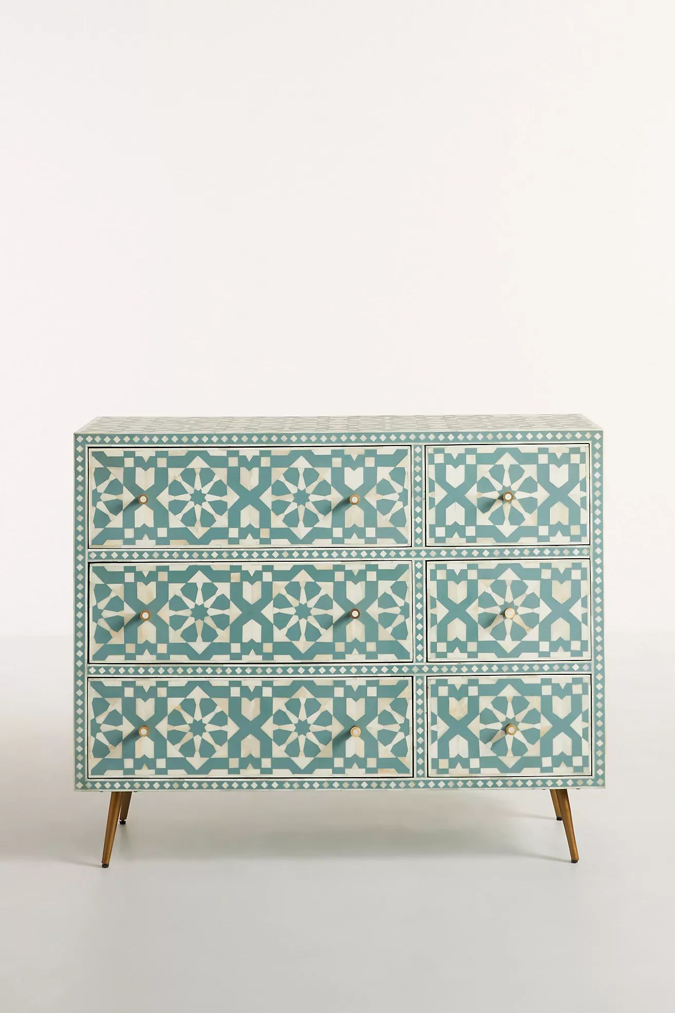 Moroccan Inlay Six-Drawer Dresser | Anthropologie (US)