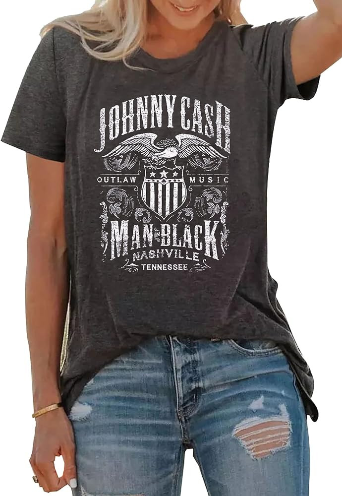 Country Music Tshirt for Women Vintage Nashville Tennessee Graphic Shirts Music Lovers Summer Vac... | Amazon (US)