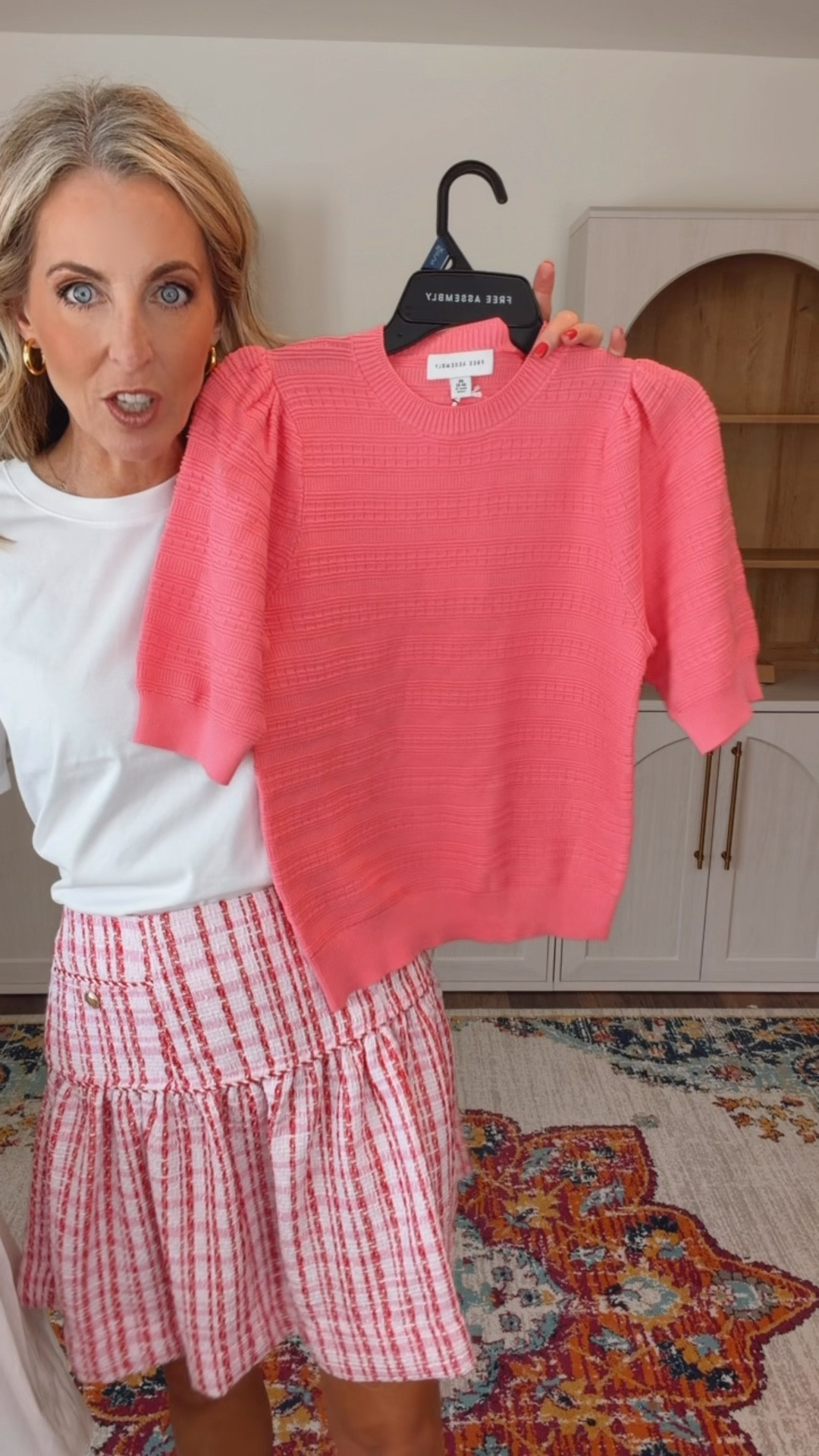 Fresh, preppy, and fun! This $26 free assembly drop waste mini skirt featuring a vibrant plaid pattern is a playful tweed texture that is giving a styler mini skirt a vintage charm. Side pockets with gold buttons looks great with so many of our favorite Walmart tops all under $30.  Wearing a size extra small.   

#LTKgrwm #LTKootd #LTKmomlife