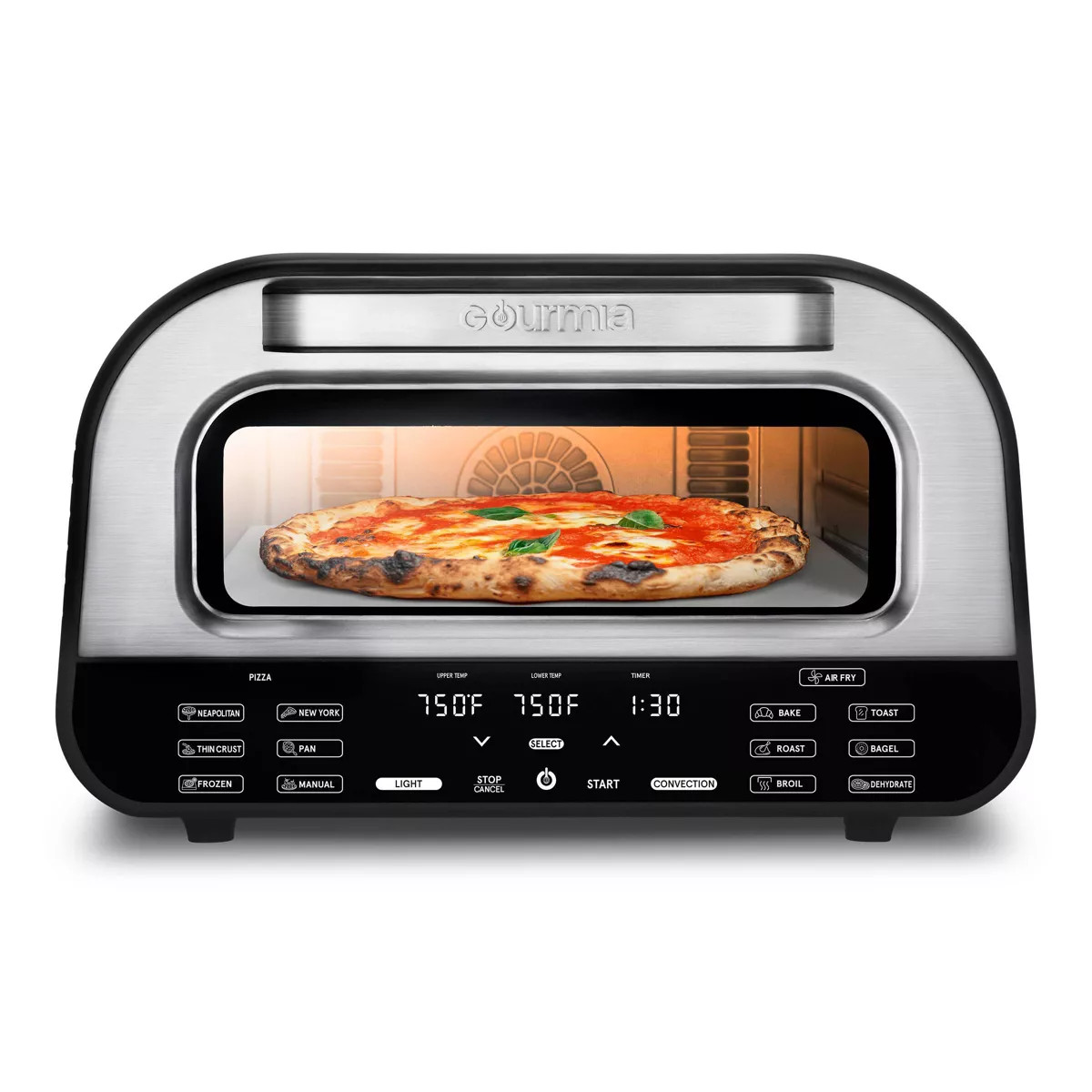 Gourmia Digital Indoor Grill Pizza + Air Fryer Oven with 6 Pizza Presets and 7 Cooking Functions:... | Target