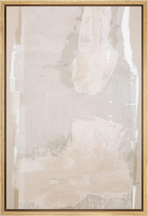 SIGNWIN Framed Canvas Print Wall Art Pastel Grunge Watercolor Gray Landscape Abstract Shapes Illu... | Amazon (US)