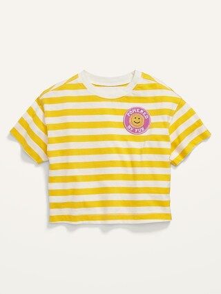Striped Graphic Cropped T-Shirt for Toddler Girls | Old Navy (US)