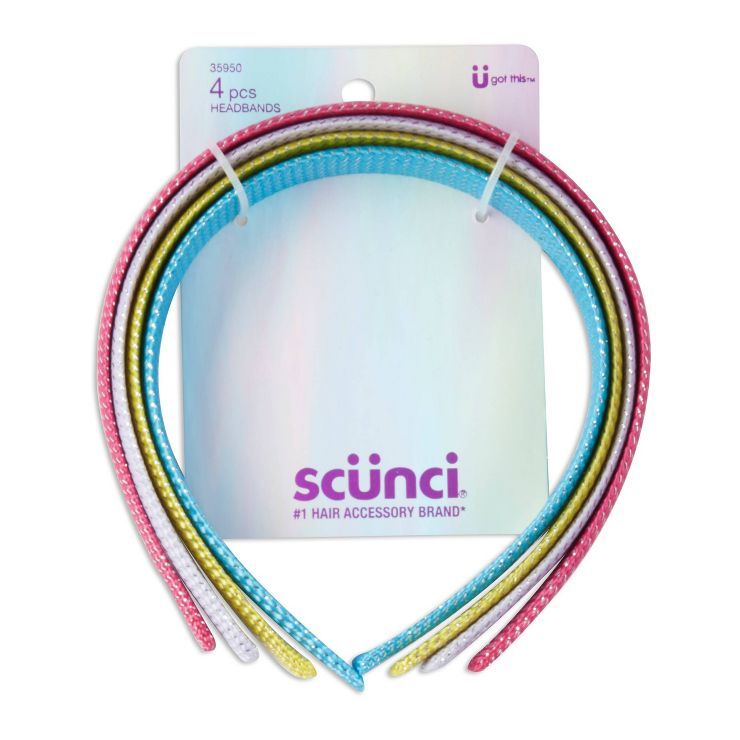 scunci Kids' Woven Headbands - 4ct | Target