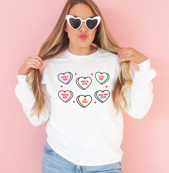 Valentine Sweatshirt Conversation Hearts Sweatshirt Candy | Etsy | Etsy (US)