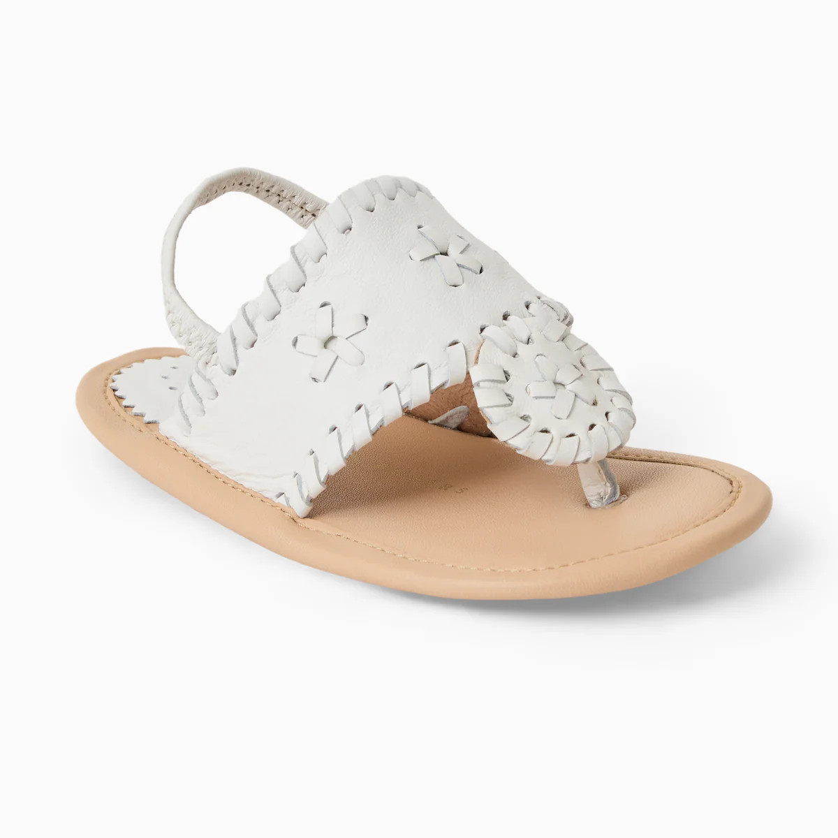 Jack Rogers Baby Jacks Sandals — White Nappa | Jack Rogers