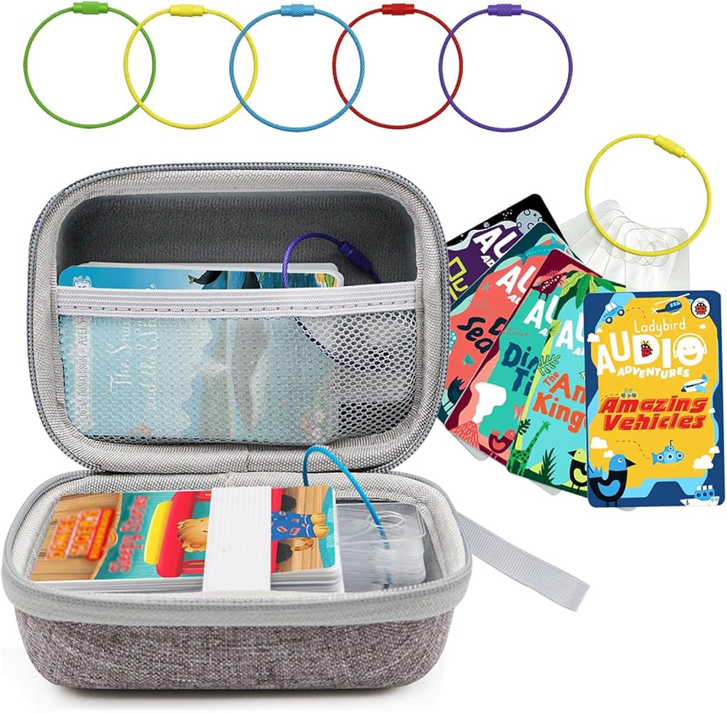 Card Case for Yoto cards, Hard Portable Card Case with Zipper & for Yoto Card Keyring Loop Holder... | Amazon (US)