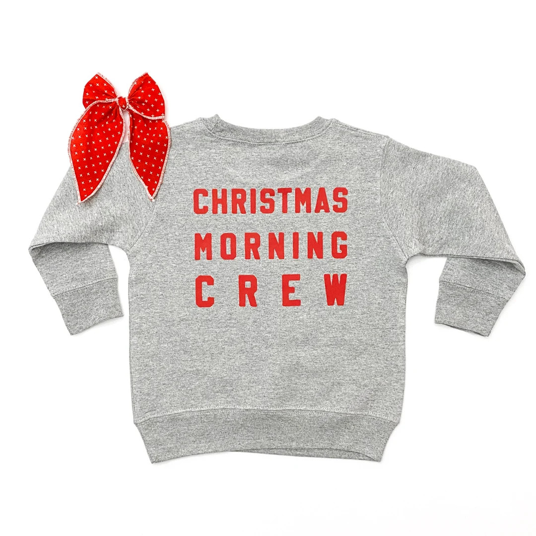 Christmas Morning Crew Child Sweatshirt | Matching Family Holiday Sweatshirts | Toddler Sweatshir... | Etsy (US)