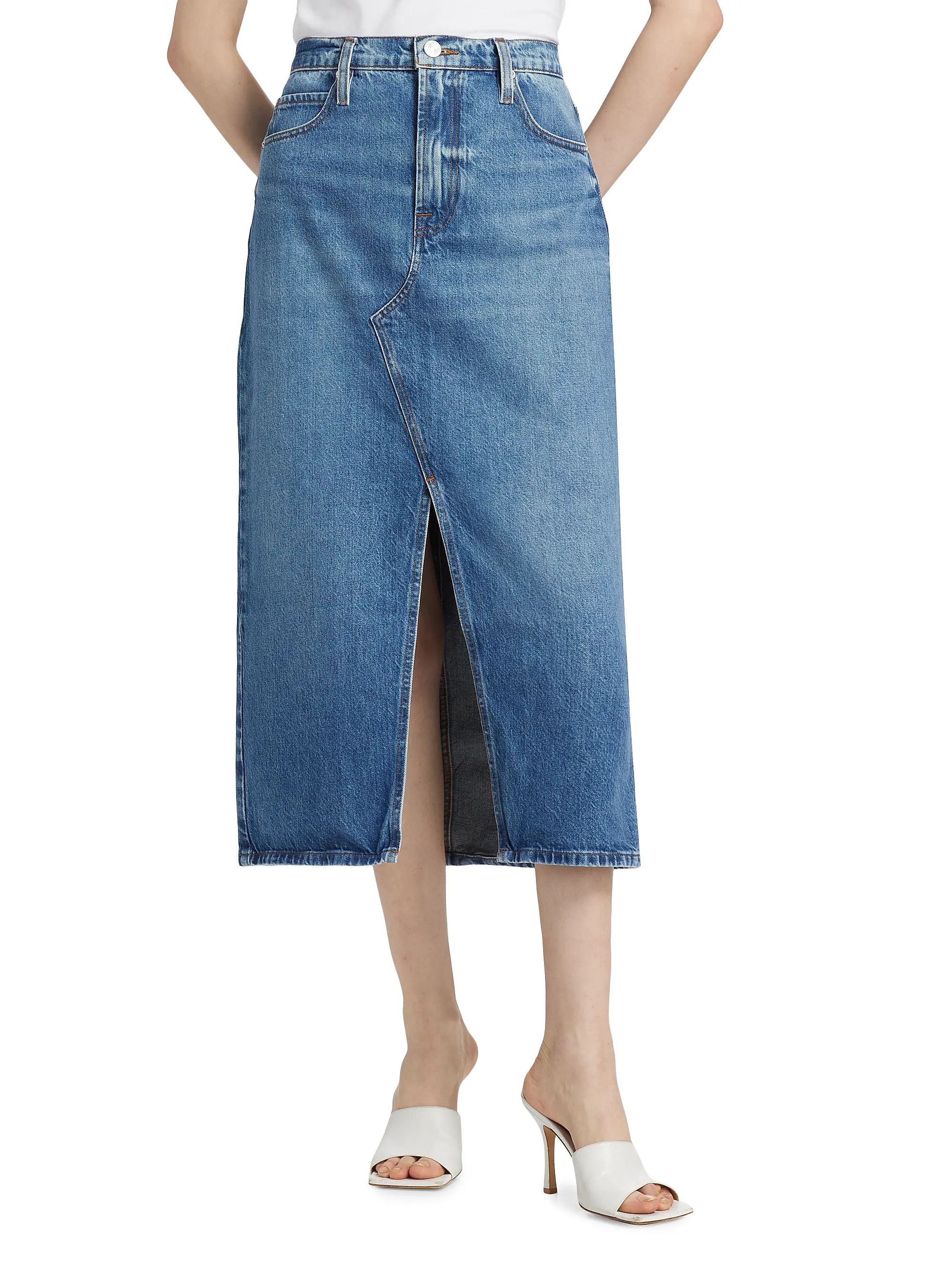 The Midaxi Denim Skirt | Saks Fifth Avenue