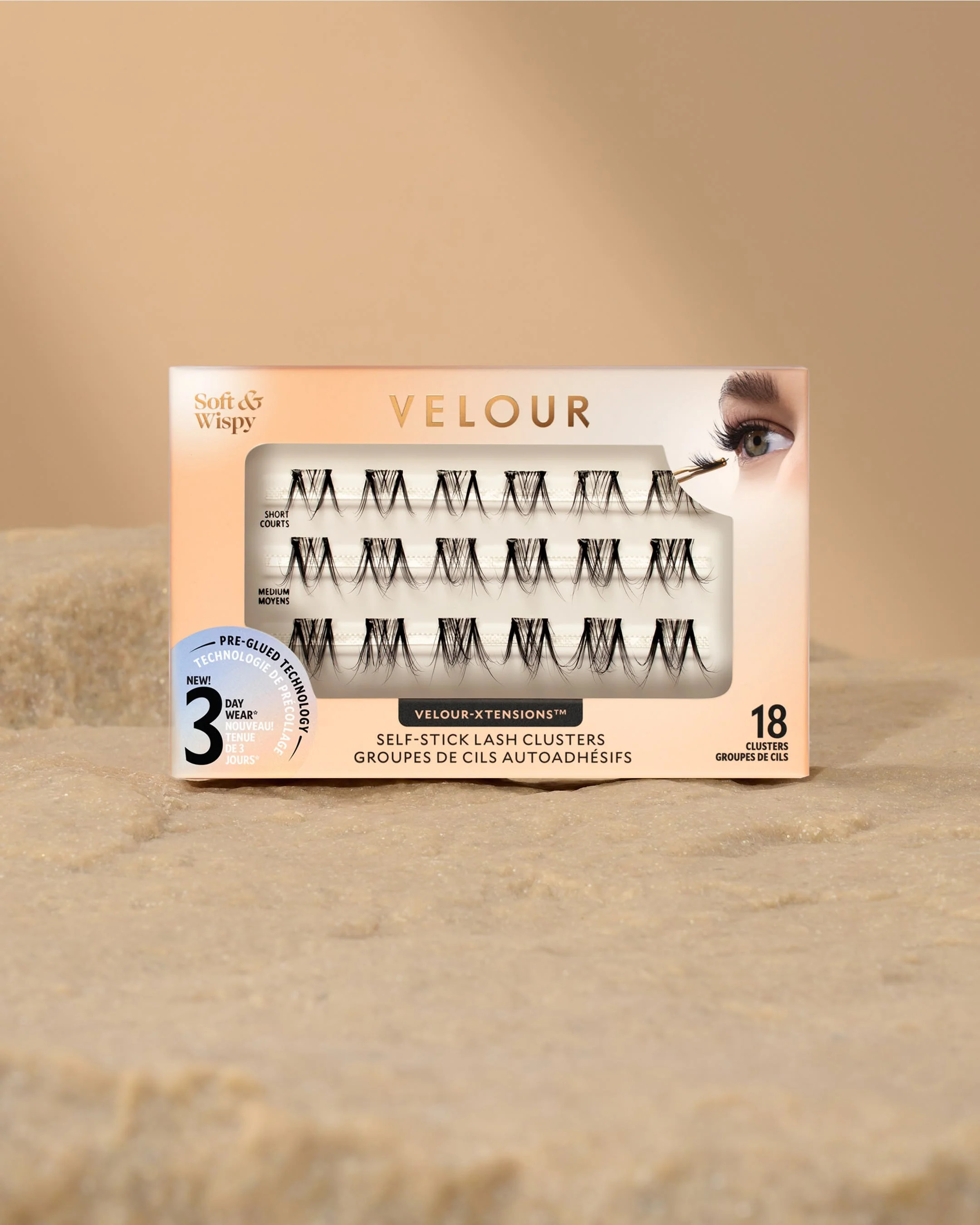 Soft & Wispy Velour-Xtensions™ Self-Stick Lash Clusters | Velour Beauty