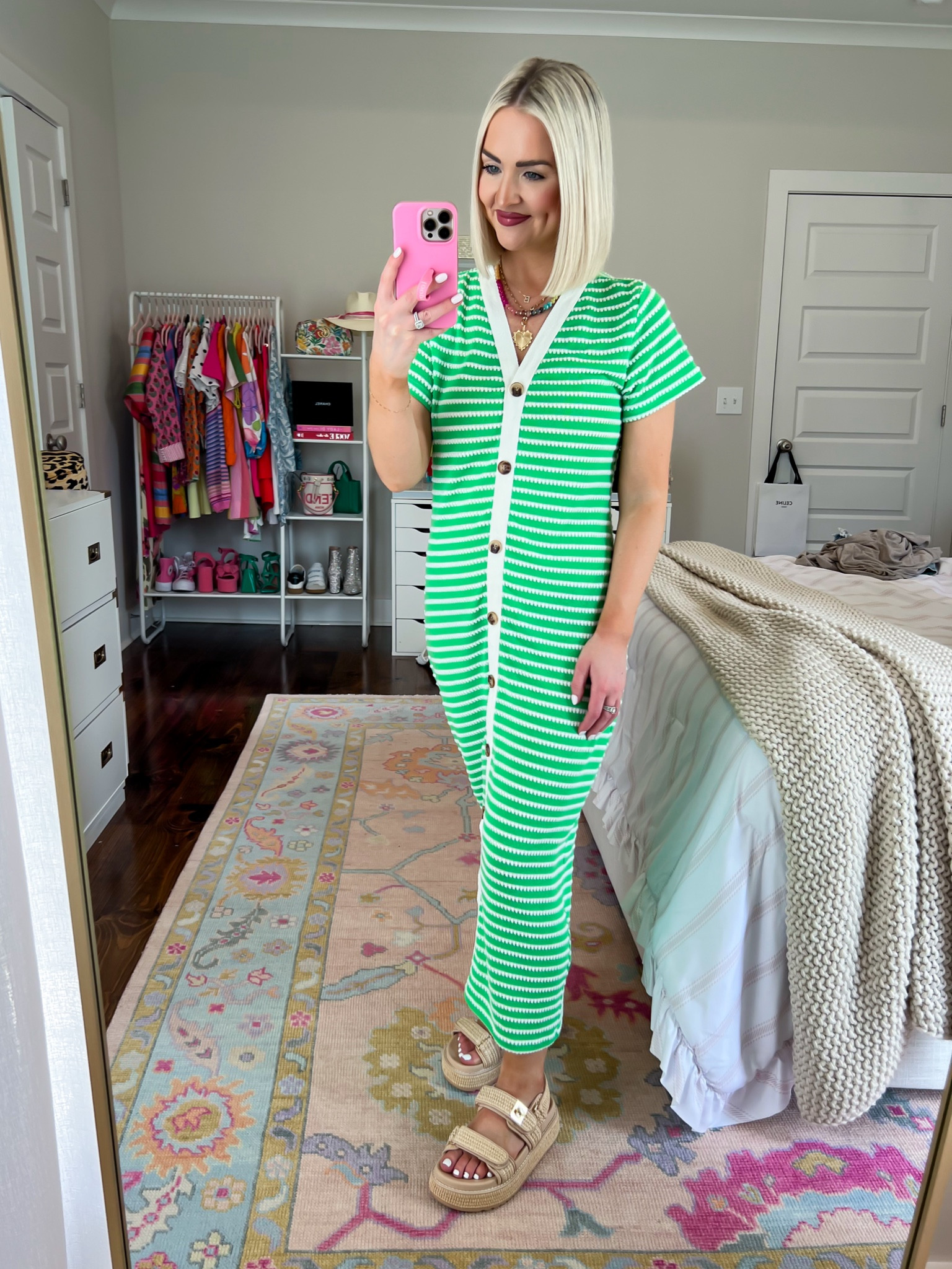 Green stripe midi dress / Amazon fashion / Amazon dress 
Size: small 

#LTKxPrimeDay #LTKFindsUnder50