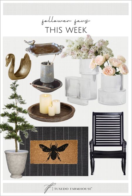 Follower home decor favorites this week. 

Spring decor, outdoor rugs, outdoor rockers, vases, faux flowers, planters, faux trees, trays, candle striker. 

#ltkunder50
#ltkunder100

#LTKFind #LTKhome #LTKSeasonal