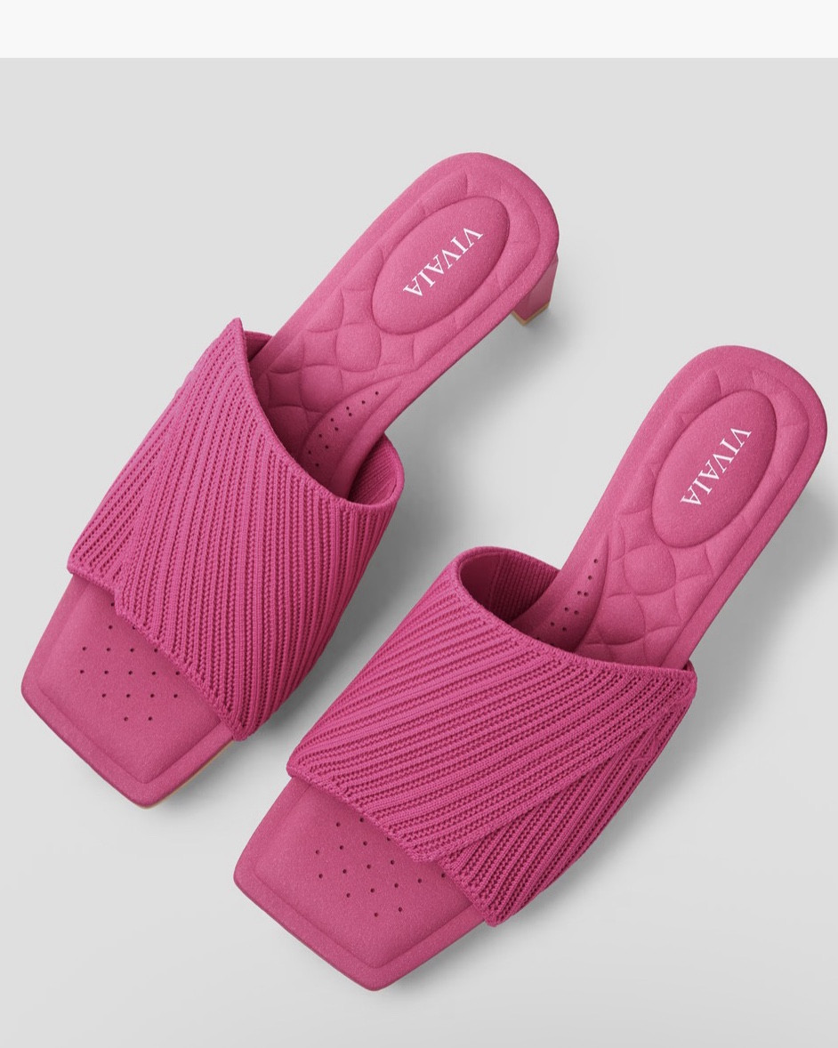 Square-Toe Block Heel Sandals (Jade Pro) @VIVAIA 