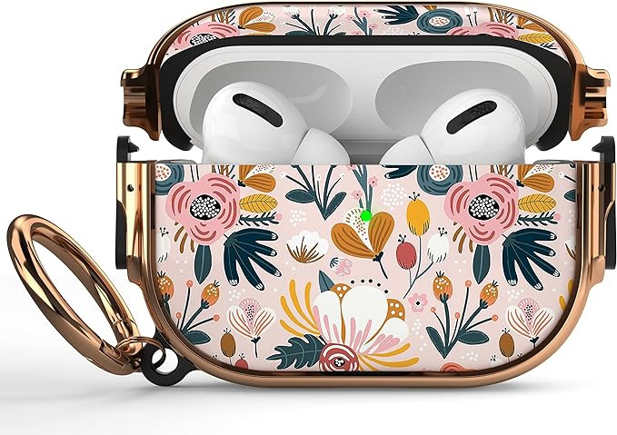 Maxjoy for Airpods Pro 2nd/1st Generation Case with Lock, Flower Airpod Pro 2 Case Lock Protectiv... | Amazon (US)