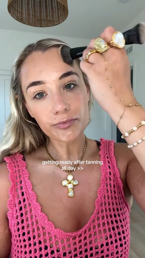 makeup routine 💘 brushes linked 💋

Tatcha water cream 
saie glowy super gel in star glow 🌟 
danessa myricks yummy skin tint shades 4 & 6 mixed 
makeup my Mario soft sculpt shade medium 
saie dew blush shade spicy 🌶️ 
tower 28 concealer shade 4.0 dtla 
charlotte tilbury setting spray 
Charlotte tilbury pressed powder shade fair 
hourglass ambient lighting bronzer shade luminous bronze light 🌞
hourglass ambient lighting blush shade at night 😚
makeup forever artist color pencil extreme shade wherever walnut 💄
lawless forget the filler gloss shade cherry vanilla 🍒
kopari setting spray ✨


#LTKBeauty #LTKMidsize #LTKSeasonal