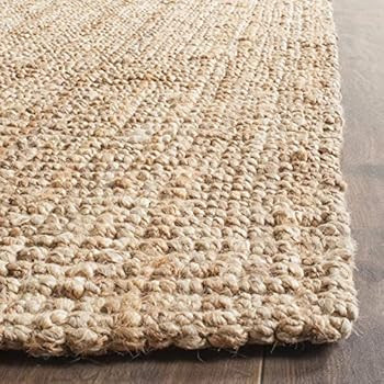 SAFAVIEH Natural Fiber Collection 2' x 6' Natural NF447A Handmade Chunky Textured Premium Jute 0.75- | Amazon (US)