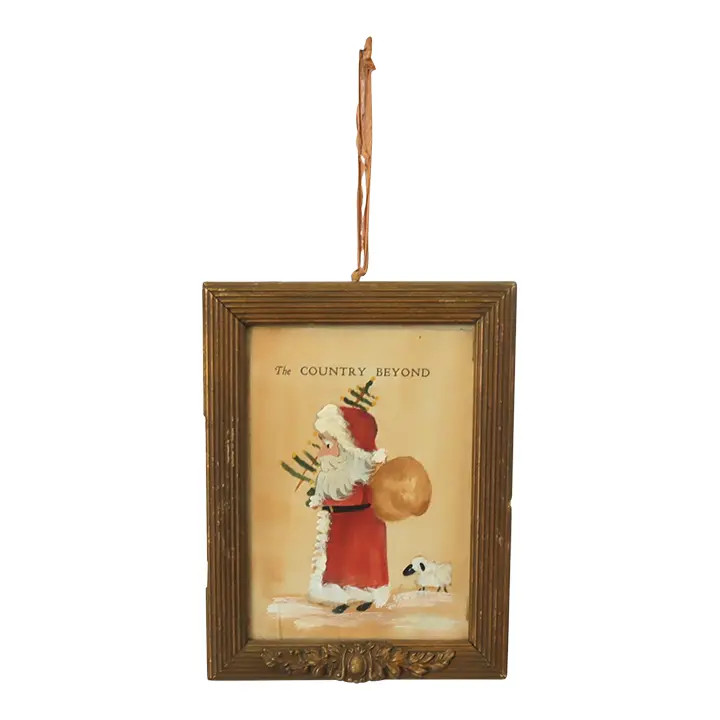 Christmas Folk Art Santa Watercolor | Chairish