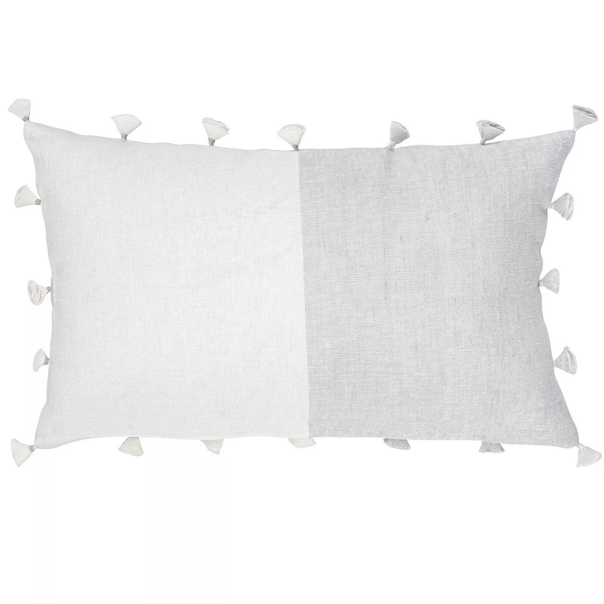 Grey Tassels So Soft Linen Pillow 12x20 Down Alternative Insert | Target