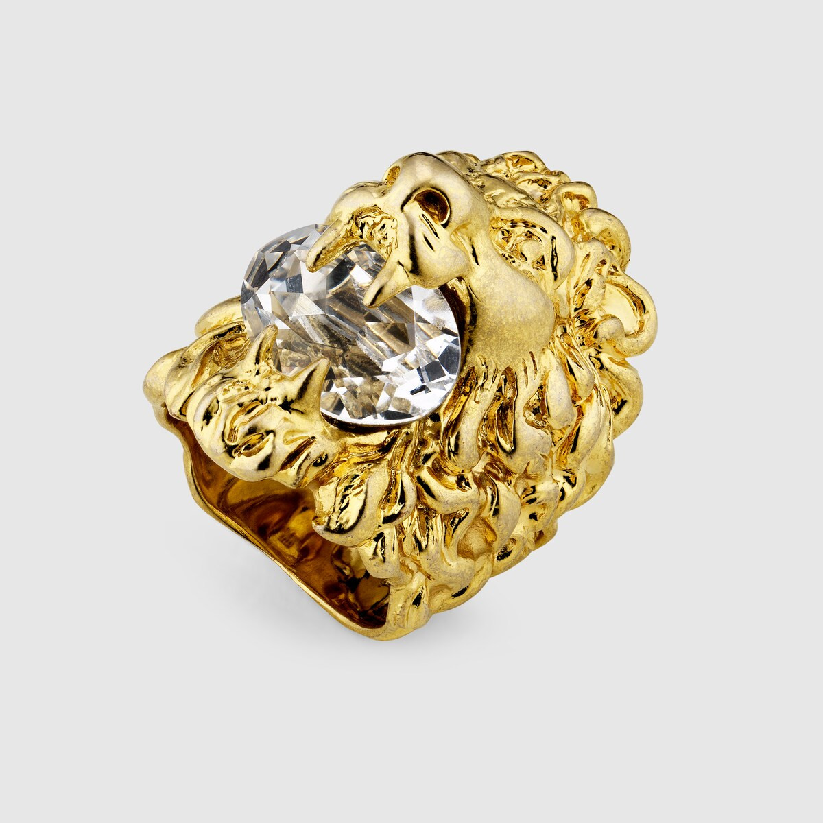 Gucci Lion head ring with crystal | Gucci (US)