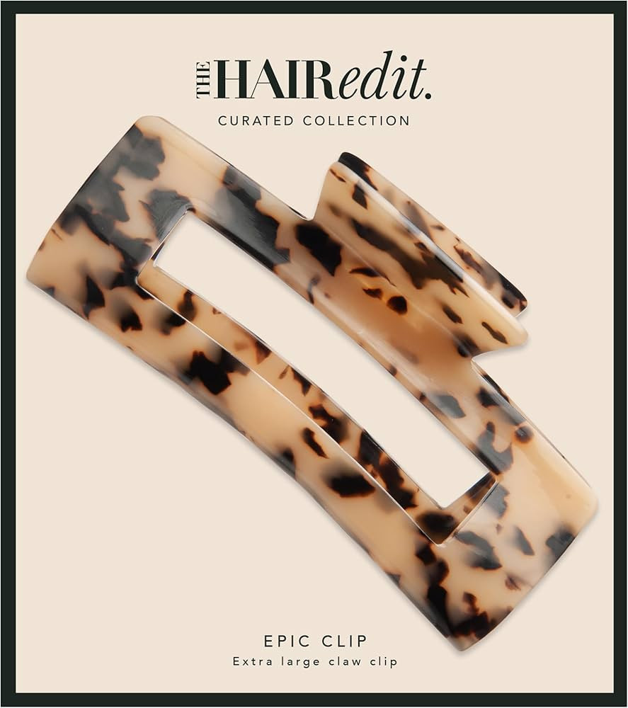 The Hair Edit Epic Clip – Jumbo Hair Claw Clip With A Tortoise Finish | Amazon (US)