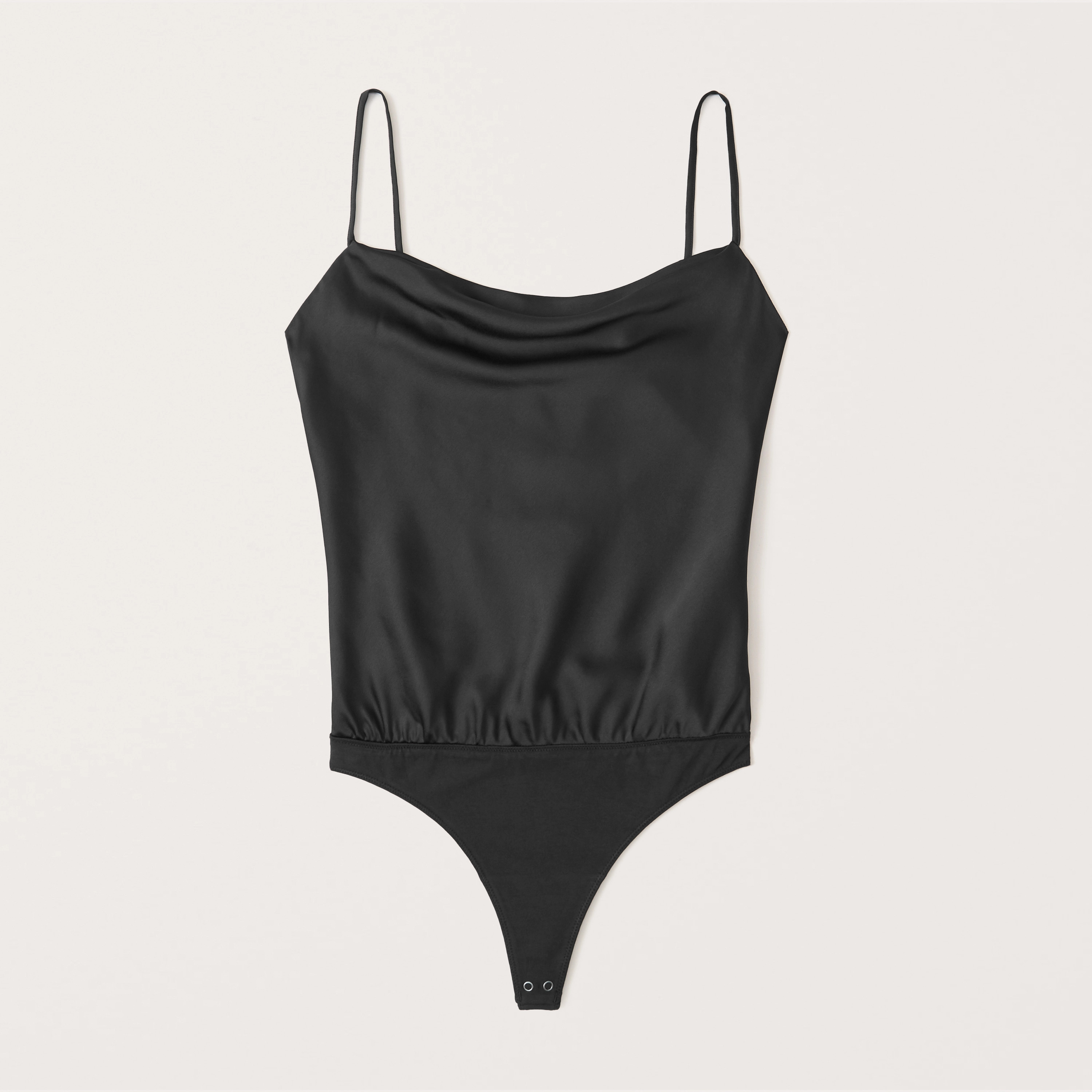 Satin Cowlneck Bodysuit | Abercrombie & Fitch (US)