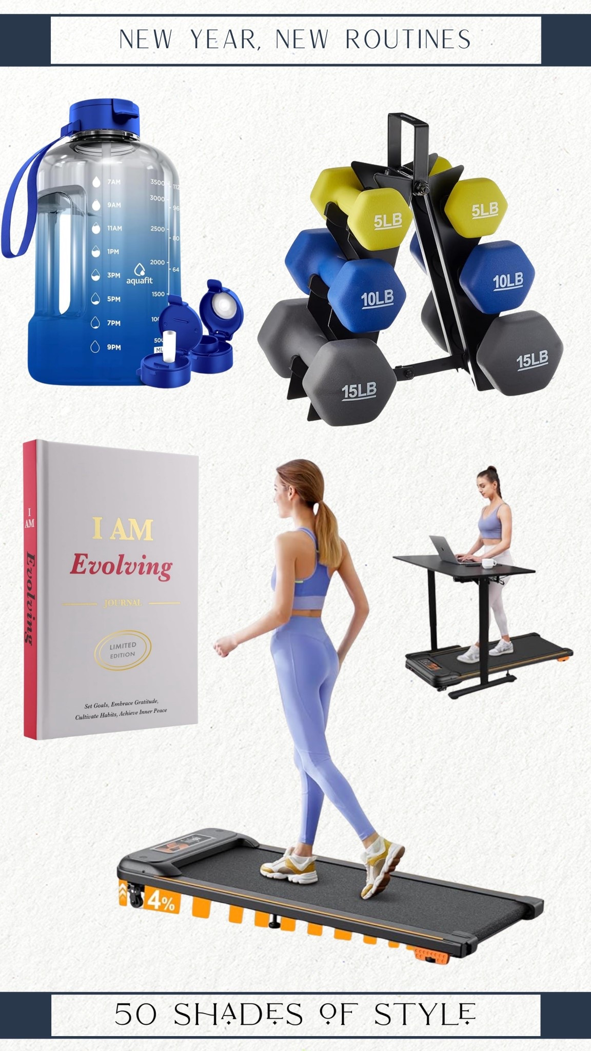 workout gear, home gym, hand weights, walking pad, walking desk, water bottles, journal 

#LTKfitnessgoals #LTKActive #LTKSeasonal