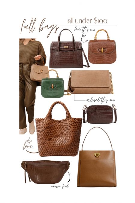 Fall handbags under $100! Amazon handbags. Everyday handbags. 

#LTKitbag #LTKunder100 #LTKstyletip