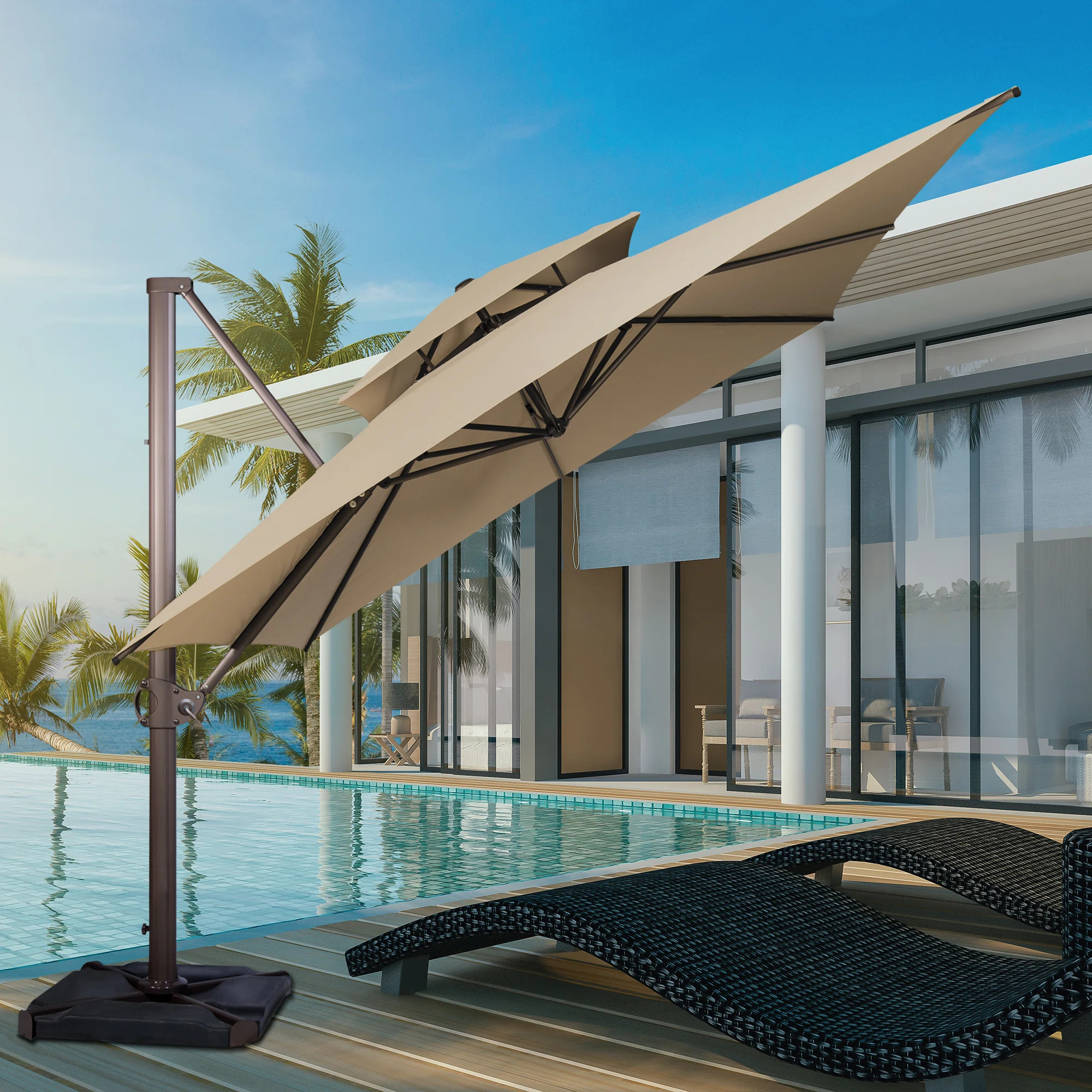 Ferrell 100.8'' x 144'' Rectangular Cantilever Umbrella | Wayfair North America