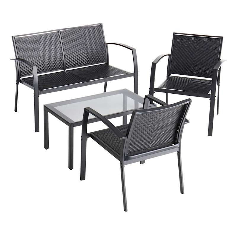 4-Piece Ashway Black Patio Set | At Home