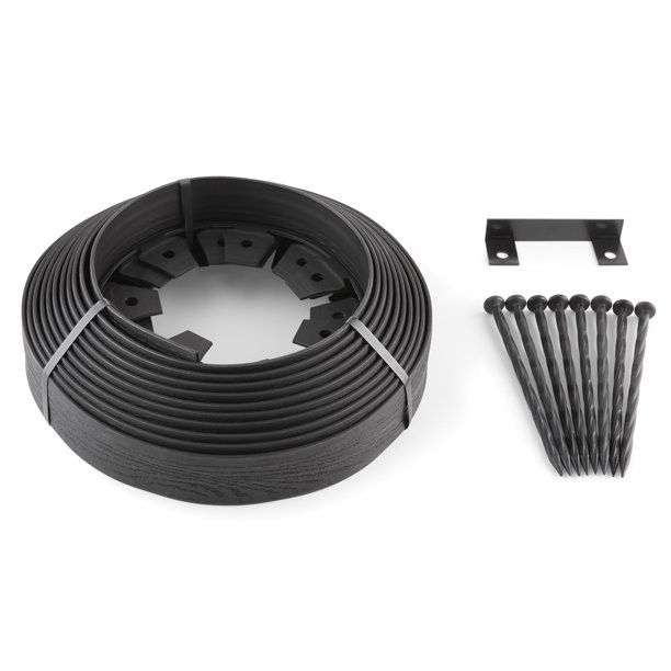 Expert Gardener 2-inch Tall Wall No-Dig Landscape Edging, 30-ft., Plastic, Black | Walmart (US)