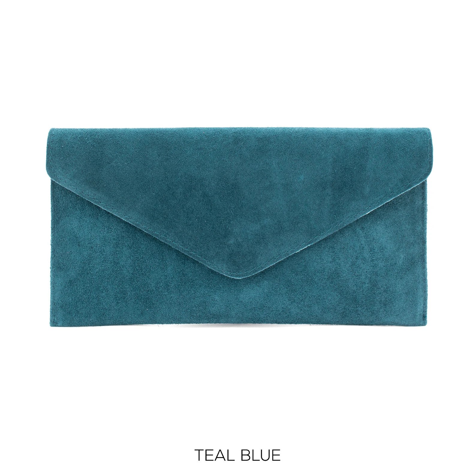 Genuine Suede Leather Evening Envelope Teal Blue Clutch Crossbody Shoulder Cyan Bag Bridesmaid Gi... | Etsy (US)