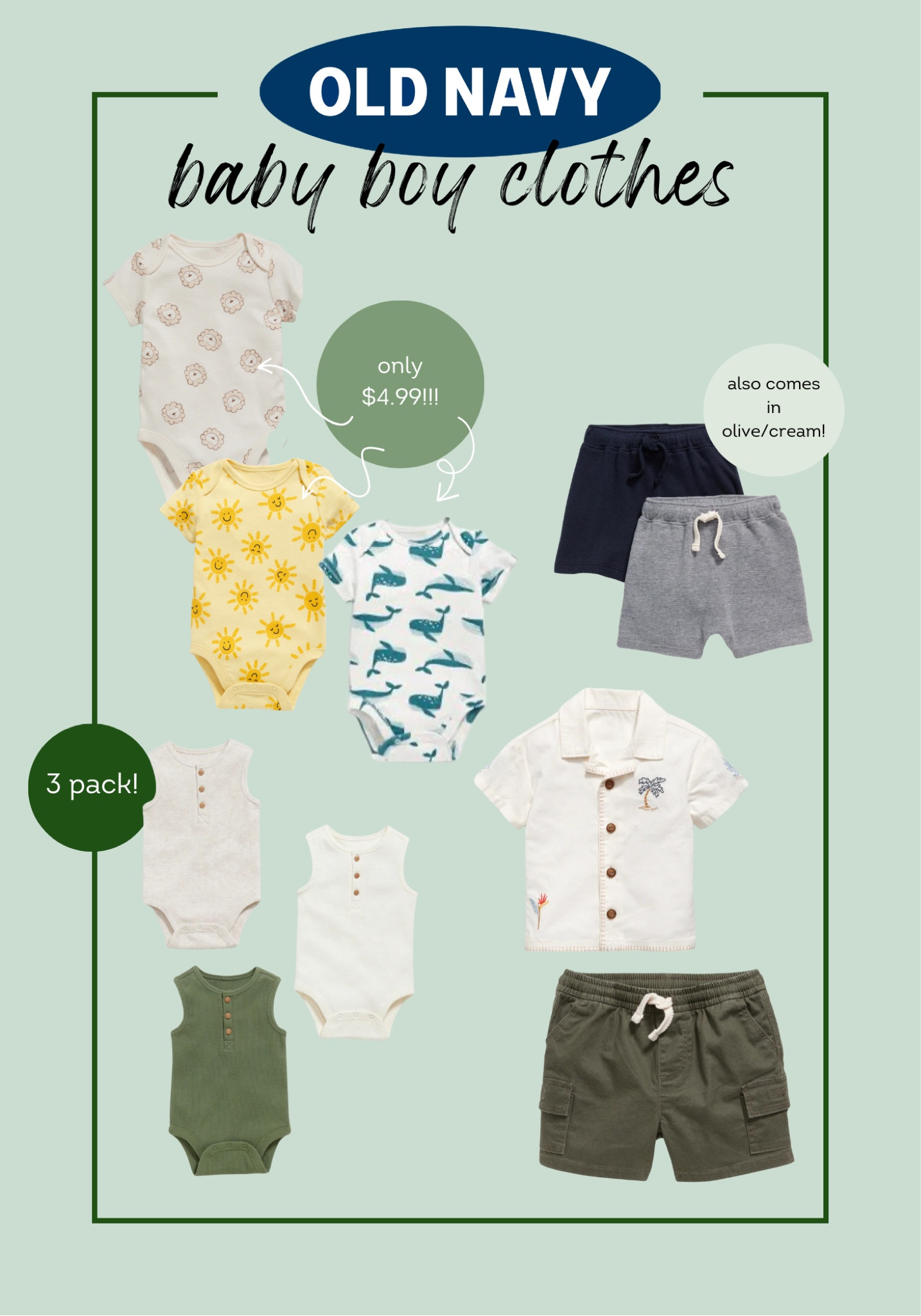 Baby boy clothing haul 🩵 Old navy spring sale! 50% off basically everything! #oldnavy #babyboy #kidsclothes #kidsclothing #babyclothes #oldnavyhaul #springtime #springclothing #springclotheshaul old navy haul, baby boy clothing, baby clothes, infant clothes, onesie, romper, button down, cargo shorts, baby haul, boy clothes, aesthetic

#LTKbaby #LTKkids #LTKfindsunder50