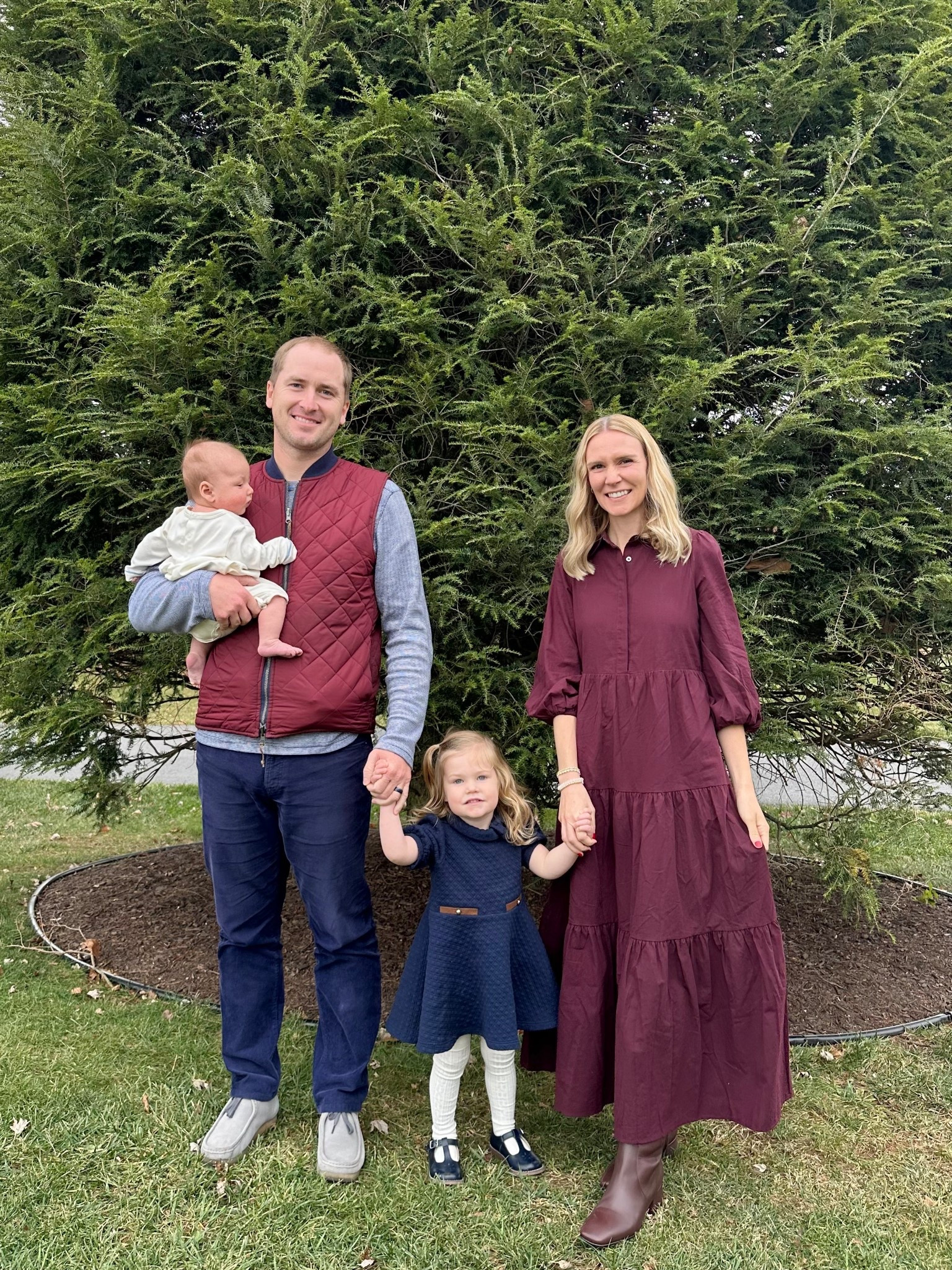 Fall family photos outfit ideas / dress size XXS runs oversized / Tatum is in the 2T dress, Beckham in 3-6m romper 