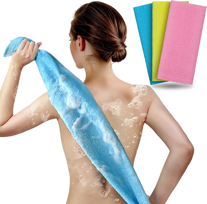 ARCH&M Exfoliating Washcloth Body Scrubber Back Scrubber for Shower Japanese Beauty Washcloth Bat... | Amazon (US)
