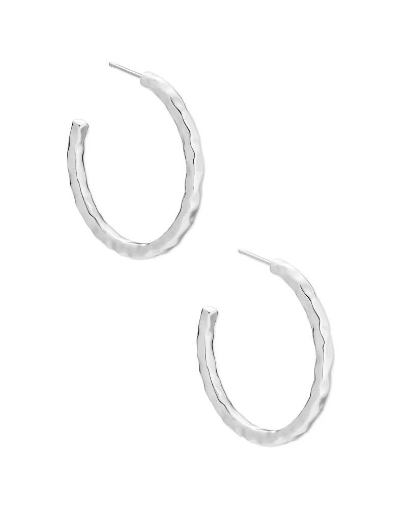 Zorte Small Hoop Earrings in Bright Silver | Kendra Scott