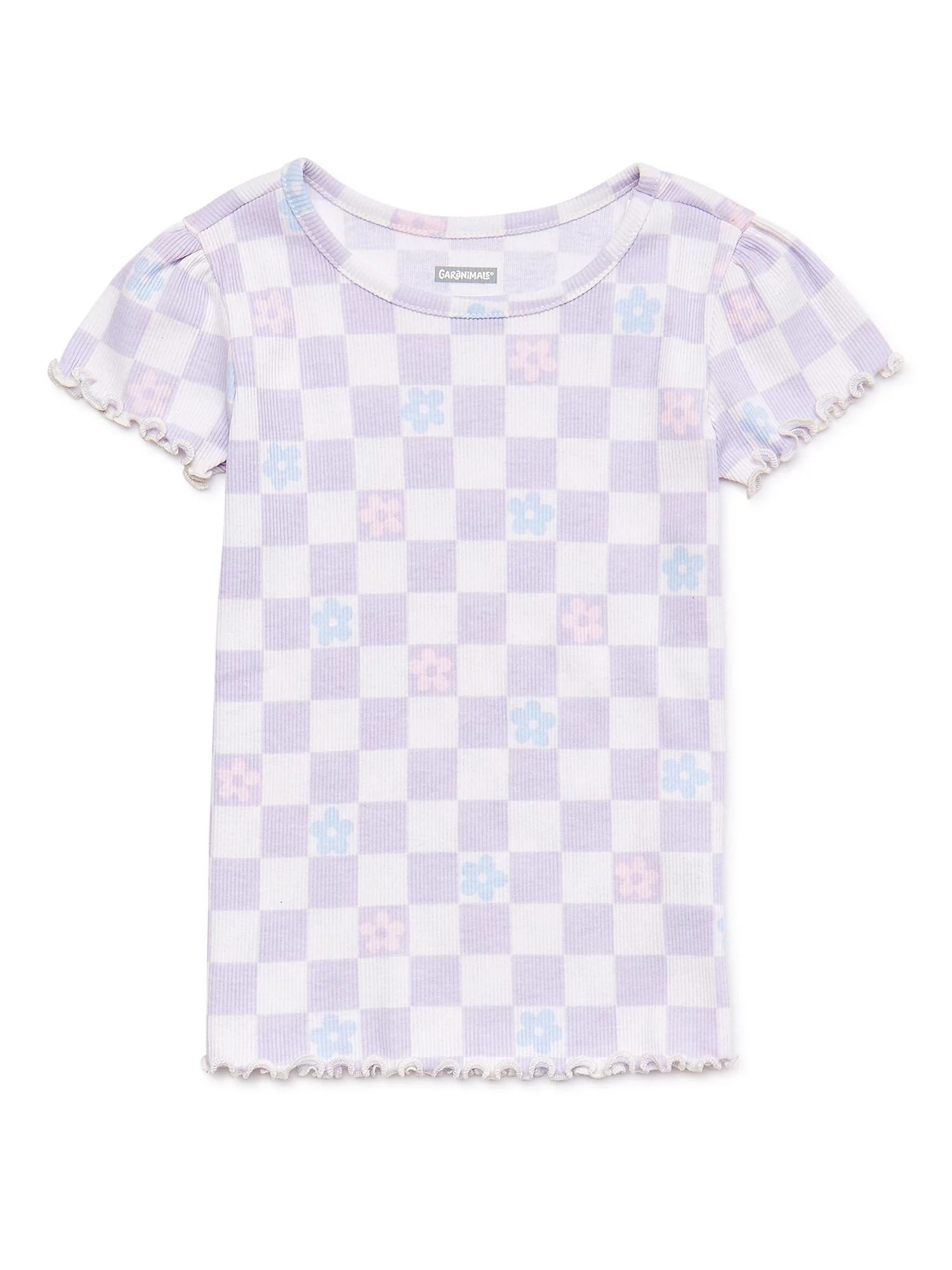 Garanimals Toddler Girls Short Sleeve Ribbed Top, Sizes 12M-5T | Walmart (US)
