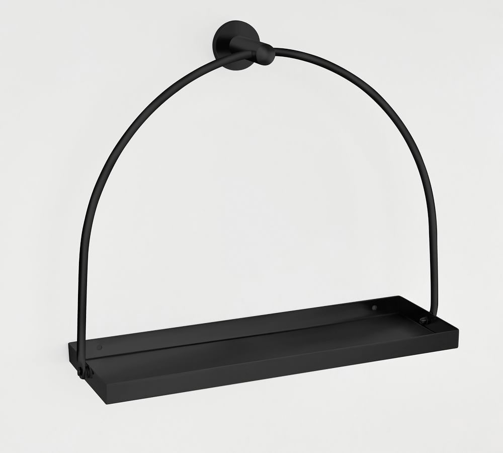 Matte Black Handcrafted Linden Shelf | Pottery Barn (US)
