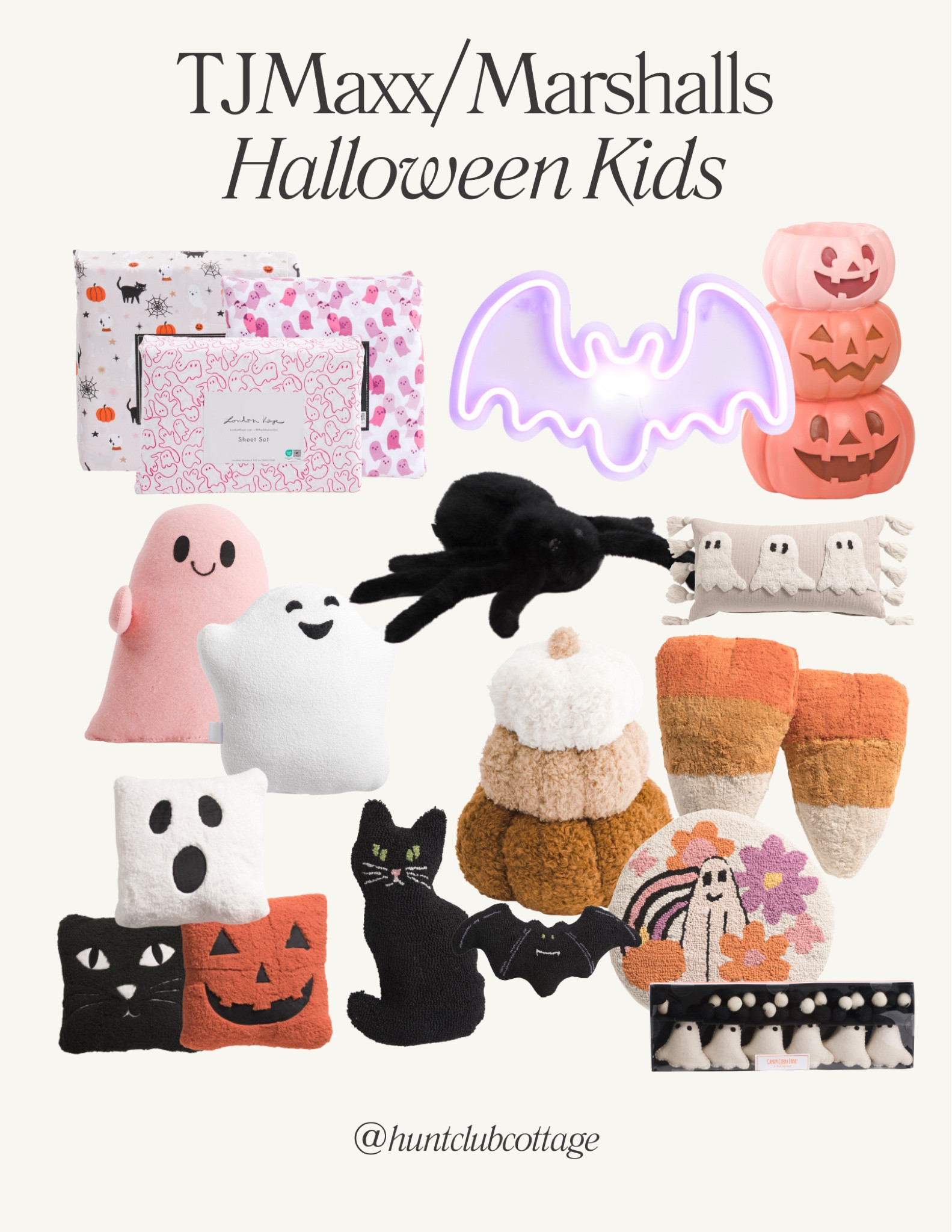 TJMAXX Marshalls Halloween Kids Home Decor

Pumpkin, pillows, spider, cat, bat, light up sign, Halloween sheets, Halloween pillows