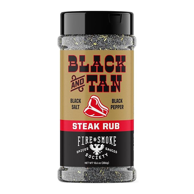 Fire & Smoke Society Black & Tan Steak Seasoning | BBQ Rubs, Steak Rub for Smoking and Grilling M... | Amazon (US)
