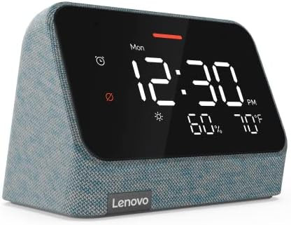 Lenovo Smart Clock Essential with Alexa Built-in - Digital LED with Auto-Adjust Brightness - Smart A | Amazon (US)