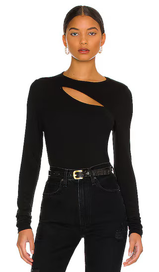 Verge Peek A Boo Long Sleeve Top in Black | Revolve Clothing (Global)