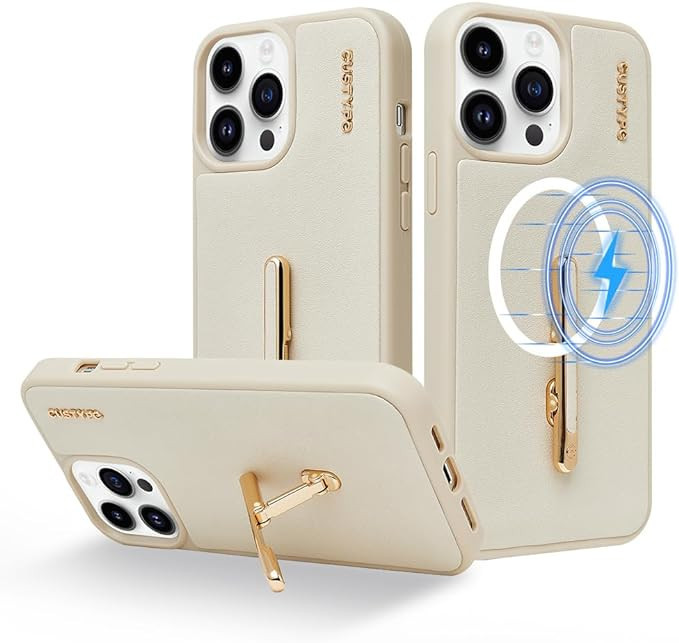 CUSTYPE Phone Case for iPhone 14 Pro Max with Stand, Compatible with Wireless Charging, Foldable ... | Amazon (US)