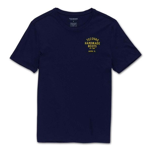 Men's Tecovas Handmade Boots T-Shirt XLarge Navy/Yellow | Scheels