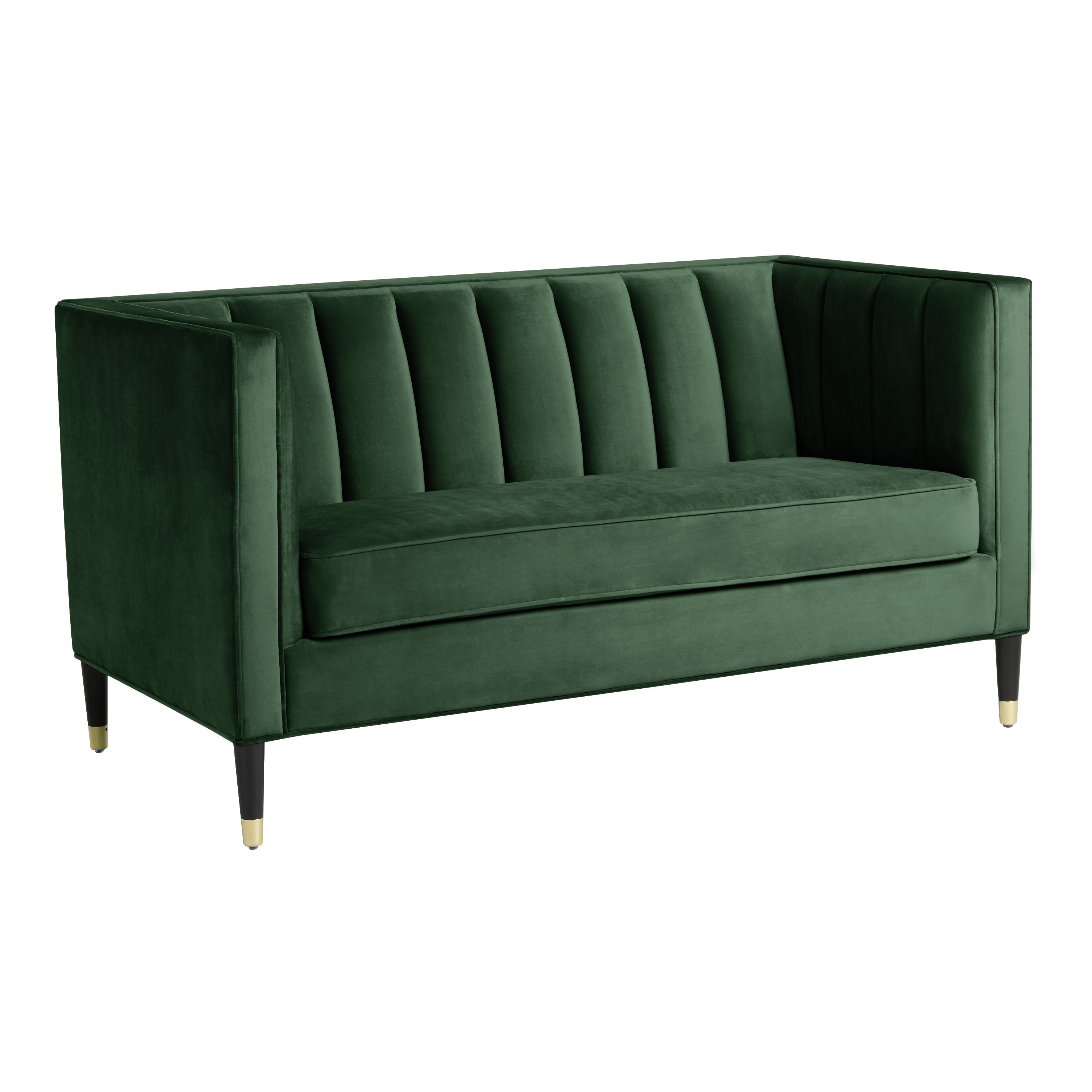 Leanna Channel Tufted Loveseat | World Market