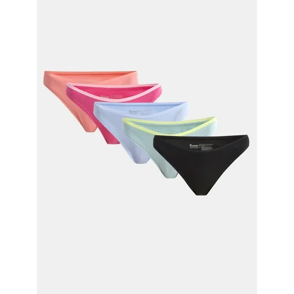 No Boundaries Cotton Bikini Panties, 5-Pack, Women’s and Women’s Plus | Walmart (US)