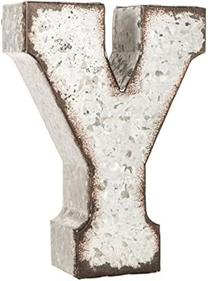 Galvanized Metal 3D Letter Y | Amazon (US)