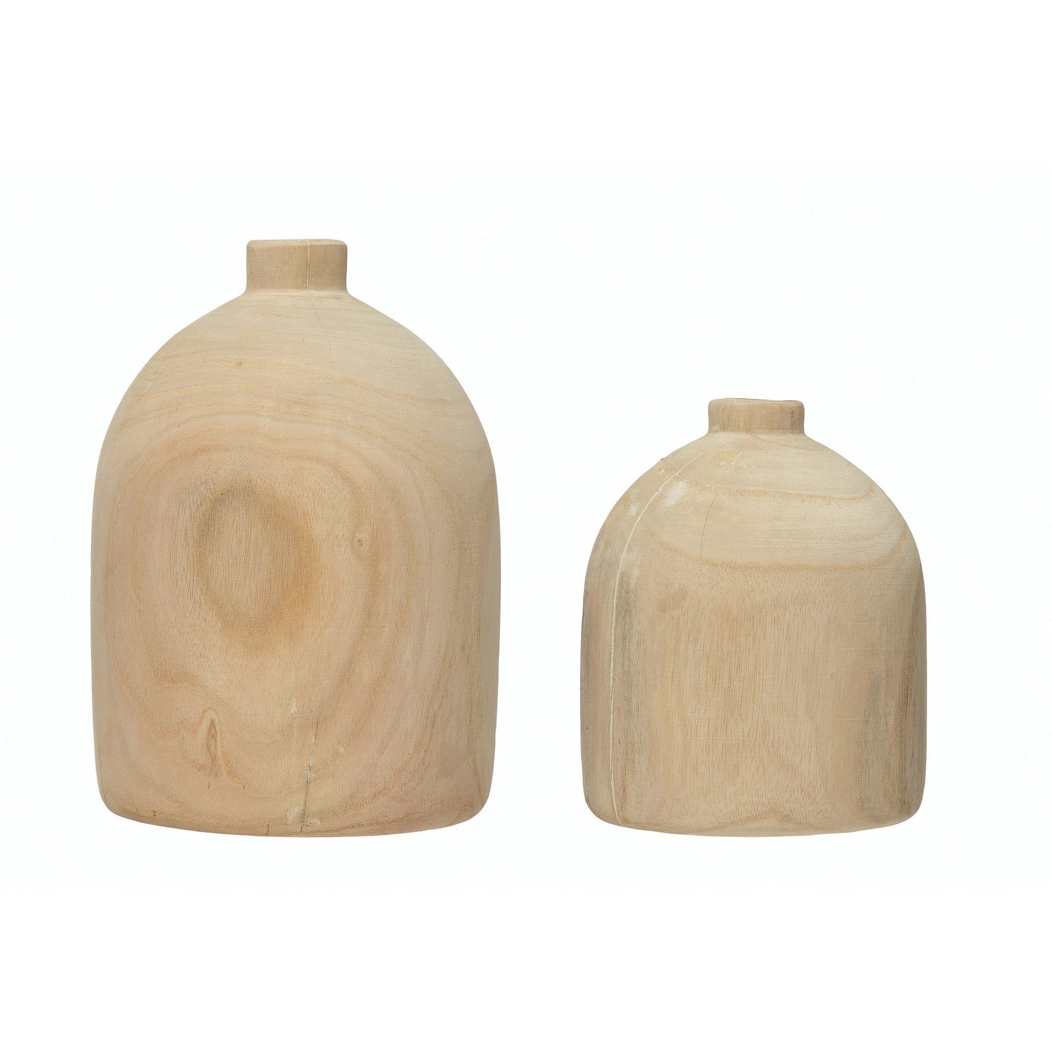 Paulownia Wood Vase (2 Sizes) | Linen & Flax Co
